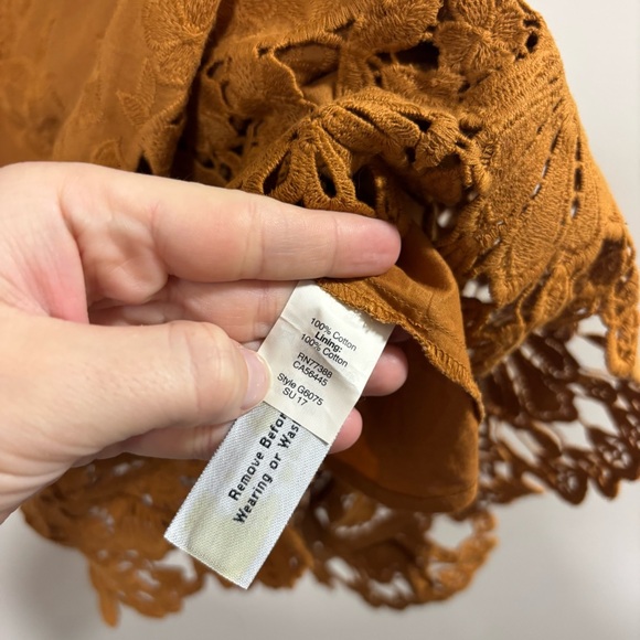 Madewell Brown crochet off the shoulder Sundress - Picture 4 of 5